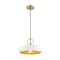 Designers Fountain Odea 60 Watt 1 Light Gold Pendant with Matte White Metal Shade D295M-14P-MW - alternate 1